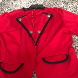Pretty Red Military Style Jacket
